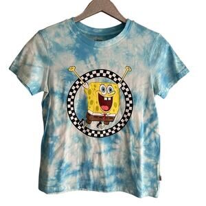 Vans SpongeBob SquarePants Cotton Tie Dye Tee Shirt NEW